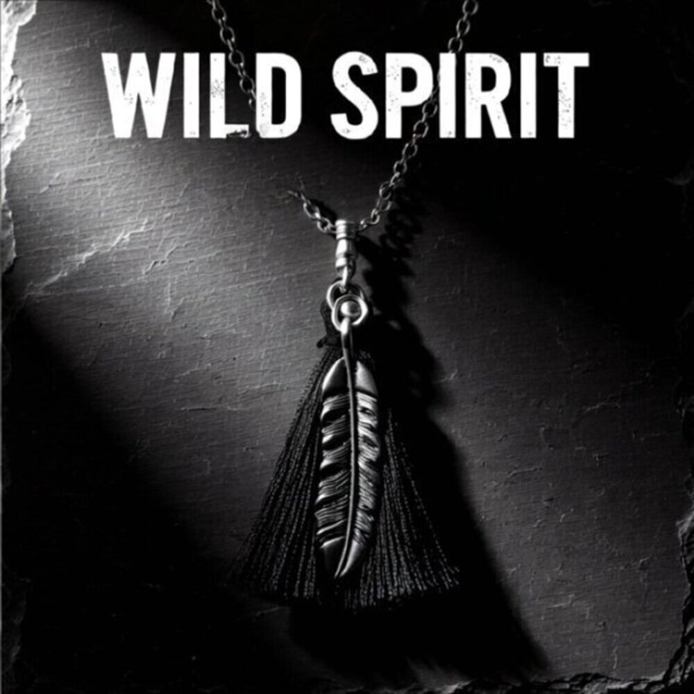 Large Silver Feather & Black Tassel - Cleavage Teaser - Handmade Chain Necklace